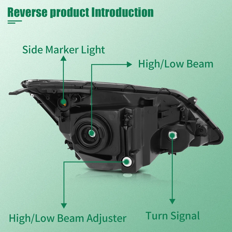 Conjunto de faros para Honda CR-V 2007-2011 par carcasa cromada izquierda + derecha Foto 3 de 4
