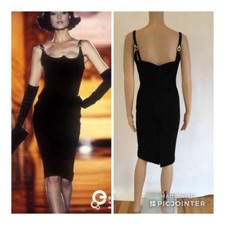 GIANNI  VERSACE SEXY SWEETHEART NECKLINE OPEN BACK DRESS SIZE IT 42 ss/1995