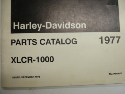 HARLEY DAVIDSON 1977 SPORTSTER XLCR-1000 CAFE RACER PARTS CATALOG 