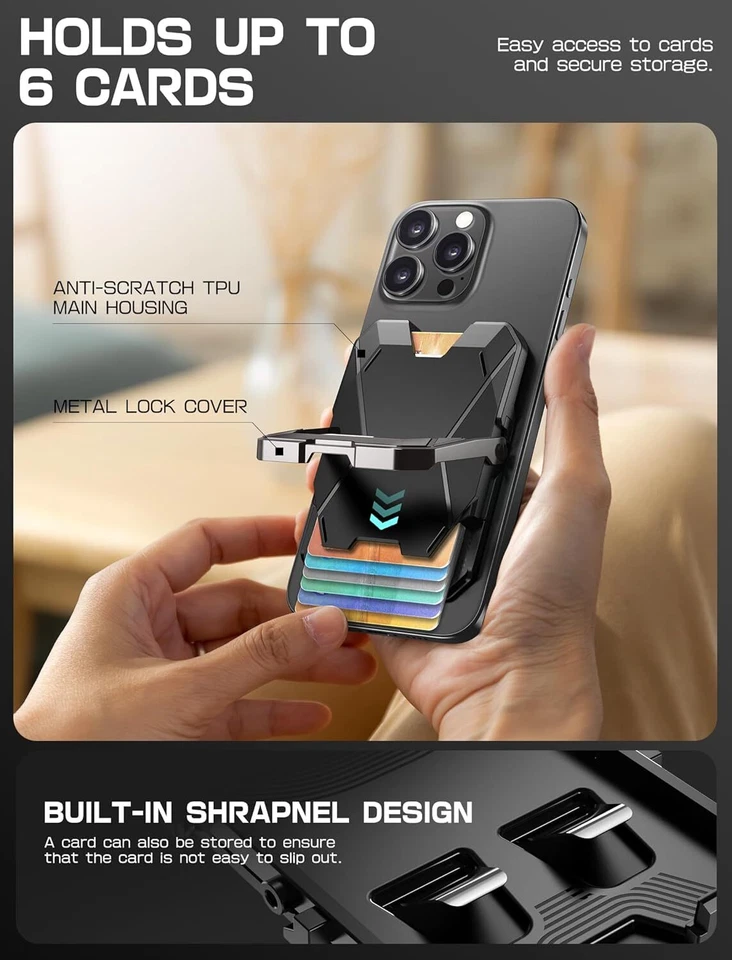 i-Blason para Cartera MagSafe con Soporte Cartera Magnética para iPhone 16/15/14/13/12 Foto 2 de 4