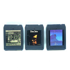 Elton John: THREE 8-Track Tapes - Tumbleweed Connection, Self -Titled, Empty Sky