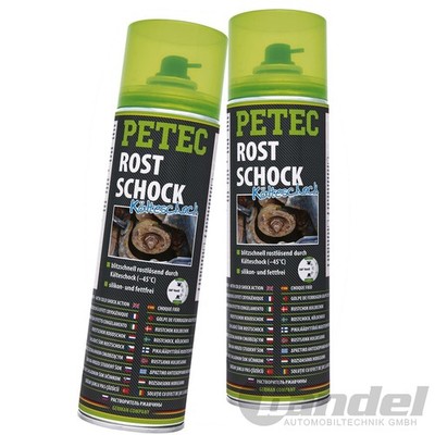 2x 70150 PETEC ROSTSCHOCK 500 ML KÄLTESCHOCK KÄLTESPRAY EISSPRAY ROSTLÖSER