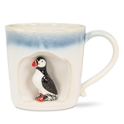 Puffin Ocean Bird Stoneware Mug Cup 12 oz Coastal Tableware