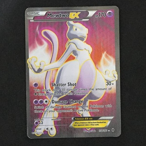 Pokemon TCG Mewtwo EX Full Art Ultra Rare Holo Card 158/162 Breakthrough DMG