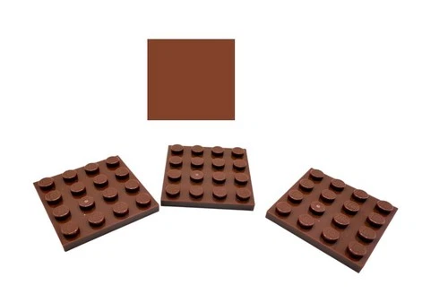 LEGO ® 3x plate 4x4 Reddish Brown 3031 4243838 base plate building plate brown red
