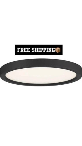 Outskirts LED Flush Mount in Earth Black also 15 inch - Picture 1 of 4