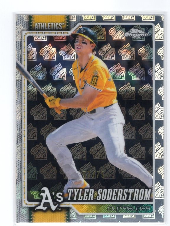 2026 Topps Chrome Tyler Soderstrom 75th Anniversary Refractor 57/75 Athletics