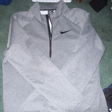 Nike Dri-FIT 1/4 Zip Mock Neck Pullover Gray ...