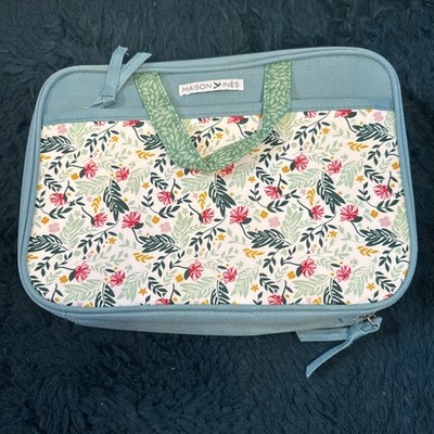 Maison Ines Make Up / Kulturbeutel Blumen Reisetasche Reißverschluss mehrere Etui, Neu