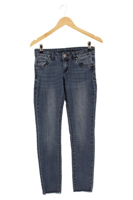 BLUE MONKEY Damen Jeans Slim Fit W26/34/XS Blau Casual Stretch Hose