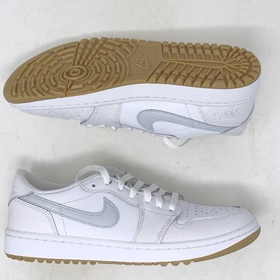 Air Jordan 1 Low Gum Platinum White Golf Shoes, Size 15 BNIB