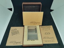 ViVintage Dupont Gas Lighter Silver Diamond-Cut Line 1L with Box