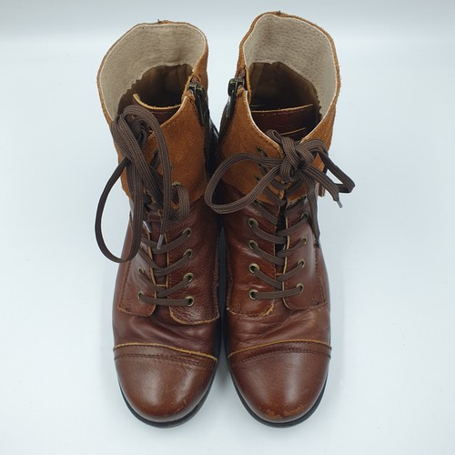 Colorado Boots Womens Sz 8 Brown Leather Suede Lace Up Size Up Vintage Boho - Picture 3 of 14