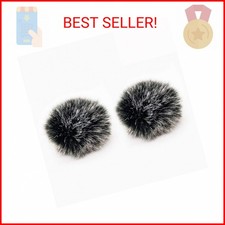 Lavalier Wind Muff 2 Pack Lapel Microphone Wind Muff 0.2/0.4 Inch Furry Lav Wind