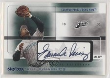 2005 Skybox Autographics Autographics Blue Eduardo Perez #AG-EP Auto c2c