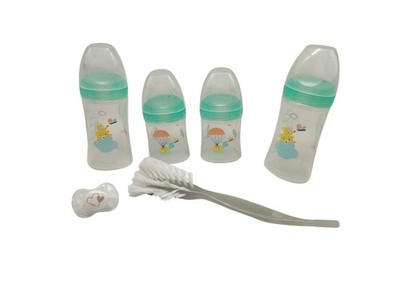 Dodie Anti-Kolik Babyflaschen Set 4 Stück mit Schnuller