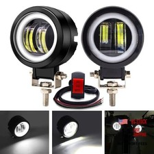 Motorcycle LED Fog Lights, 3Inch 20W Round Motorcycle Driving Spotlights White