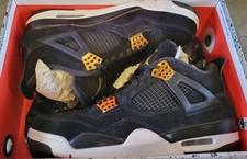Air Jordan 4 Retro Royalty 2017 taglia 11,5 308497-032 nero/oro/bianco con scatola usato in ottime condizioni