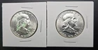 Ben Franklin Half Dollar 90% Silver-- AU - - Lot of 2--- 1963-P - - -B-104
