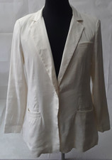 Cabi Women's Classic Blazer Single Button Front Linen Blazer Size 12