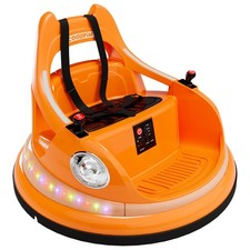 12V Kids Bumper Car w/ Remote, 360  Spin Ride-On Toy w/ Lights  Music Orange