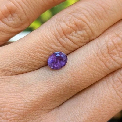 7x5mm, 100% Natural Purple Unheated SAPPHIRE Oval Shape Loose Gemstone 