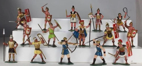 Marx Plastic Playset Warriors of the World Romans Vikings 1st series 15pcs