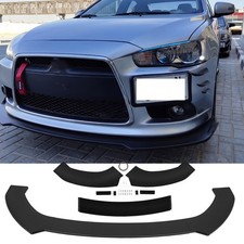 Black Front Bumper Spoiler Lip Splitter Kit For Mitsubishi Lancer Ex 2008-2017