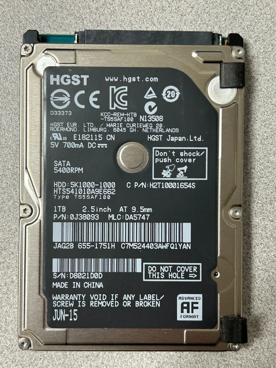 Las mejores ofertas en HGST SATA I interna 1 TB 5400 RPM velocidad