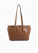 Coach Brown Hampton Bay Leather Tote Diaper Bag with Brand Tag