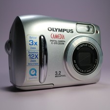 Olympus Digital Camera Camedia C-370 Zoom 3.2MP Silver Tested