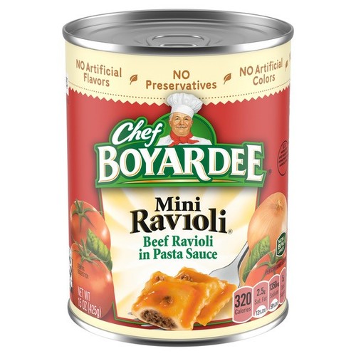 Chef Boyardee Mini Beef Ravioli in Pasta Sauce 15 oz Cans, 24 Pack ...
