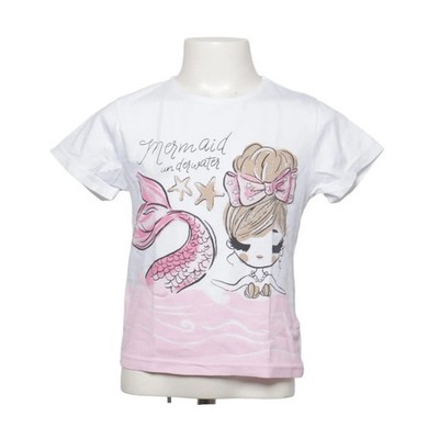 Hope Star, T-shirt, Größe: 122, Weiß/Pink, Baumwolle/Elasthan, Print #iWL