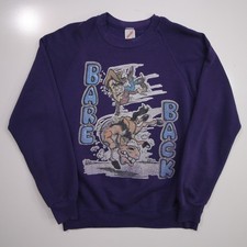 Vintage Jerzees Sweatshirt Mens Large Gray Horse Riding Crew Neck Casual 90s