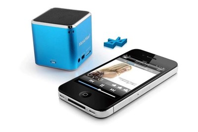 MusicMan TXX3808 BT-X2 Mini Bluetooth Lautsprecher MP3 Player Blau microSD