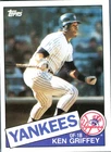 1985 Topps Ken Griffey Sr #380 New York Yankees MLB Baseball Card Senior Reds Ex