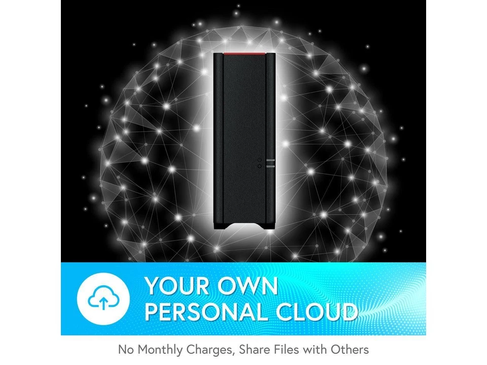 BUFFALO LinkStation 210 1-Bay Personal Cloud Network Storage 4TB (1x4TB) with - Image 3 of 4
