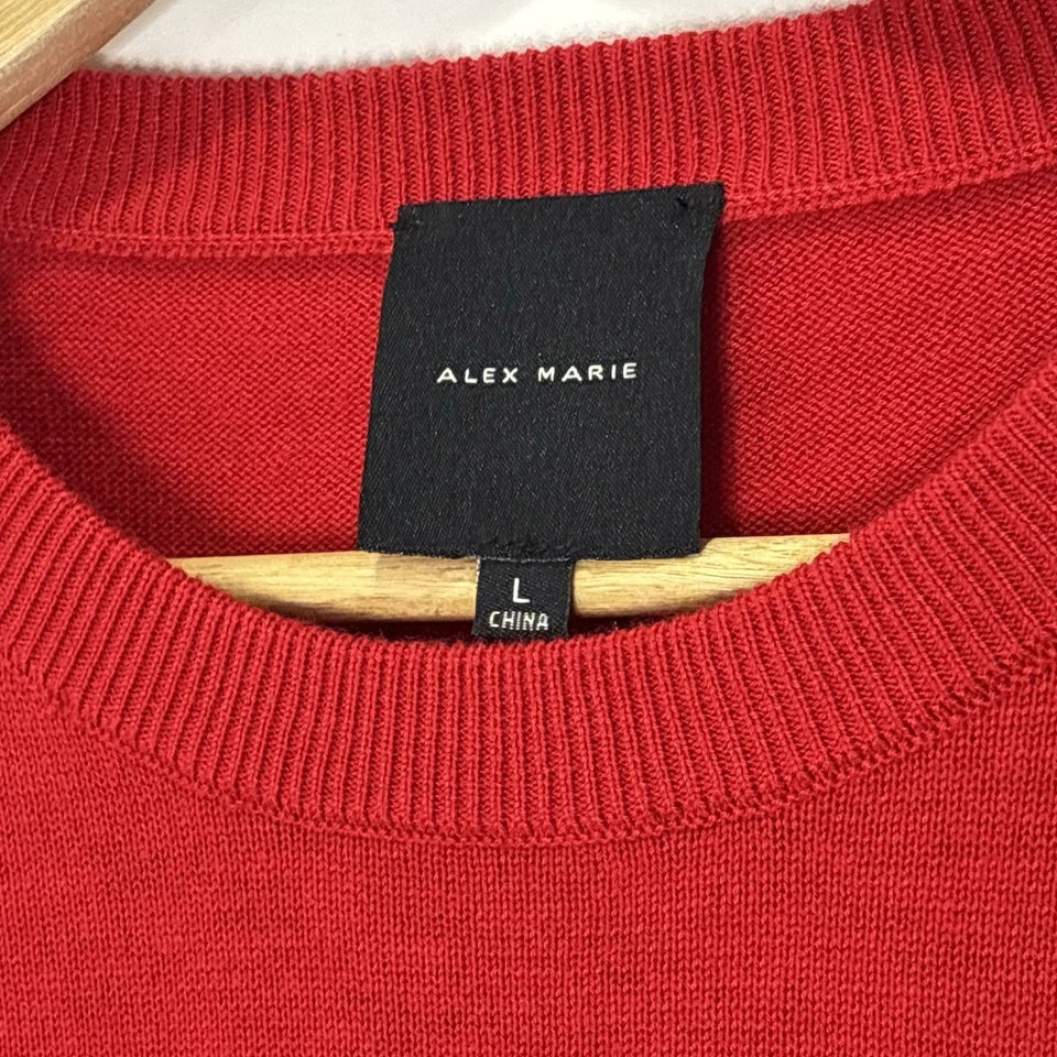 Alex Marie Classic Holiday Christmas Crewneck Sweater Merry Size Large B94 - Image 4 of 4