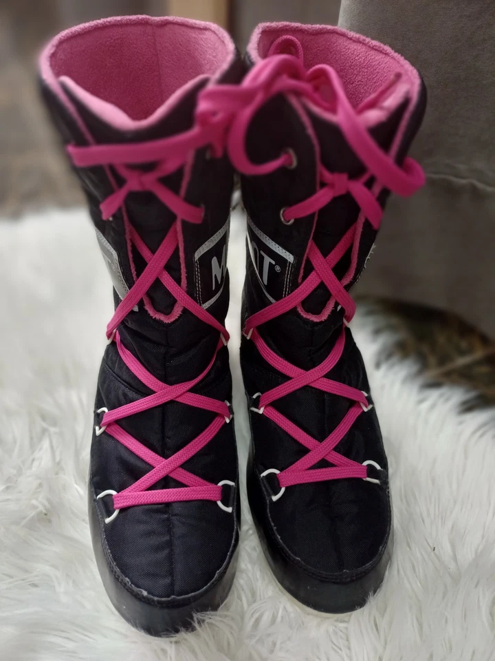 Original Moon Boot Icon Mujer Negro Rosa, Talla 41, 7,5-8,5 .Invierno Foto 4 de 4