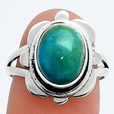 Natural Peruvian Opalina 925 Sterling Silver Ring s.7.5 Jewelry R-1342