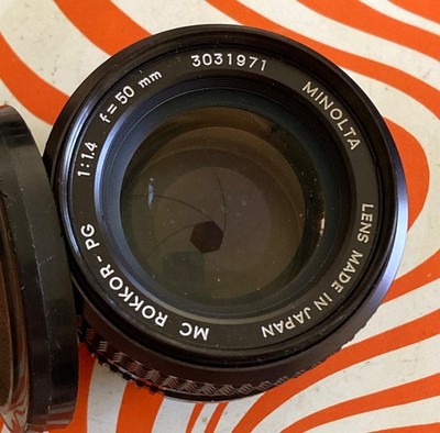 Minolta MC Rokkor-PG 50mm f1.4 Manual Prime Lens with Caps EX++