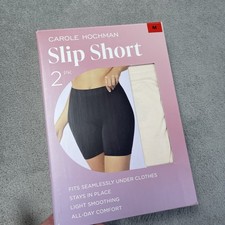 Carole Hochman Women's M Slip Short Black Nylon Spandex a2140