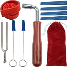 Professional Piano Tuning Kit - 9 Tools with Wrench, Hammer Mutes