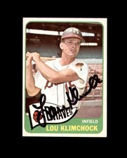 Lou Klimchock Signed Authentic 1965 Topps Milwaukee Braves Autograph