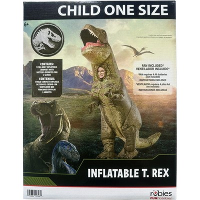 Rubie's Child Kid Unisex Jurassic World Inflatable T-Rex Costume - One Size New!