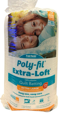 New Fairfield Poly-Fil Extra Loft Polyester Batting King Size 120  x 120 