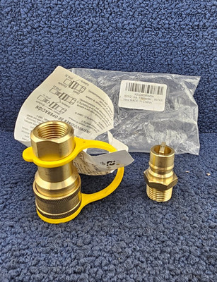 Zhen Dar QDD12: 1/2'' Gas Quick Connect, Disconnect Connector W/ Male Insert Plug