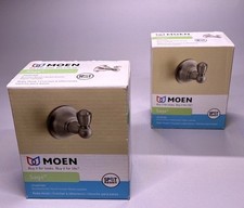 LOT OF 2 MOEN Sage Single Robe Hook in Spot Resist Brushed Nickel DN6803BN