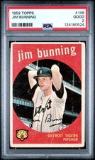 1959 TOPPS #149 JIM BUNNING PSA 2