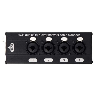 4-Channel Audio/ over  Cable Extender 3-Pin XLR Audio and DMX512   Extender7649